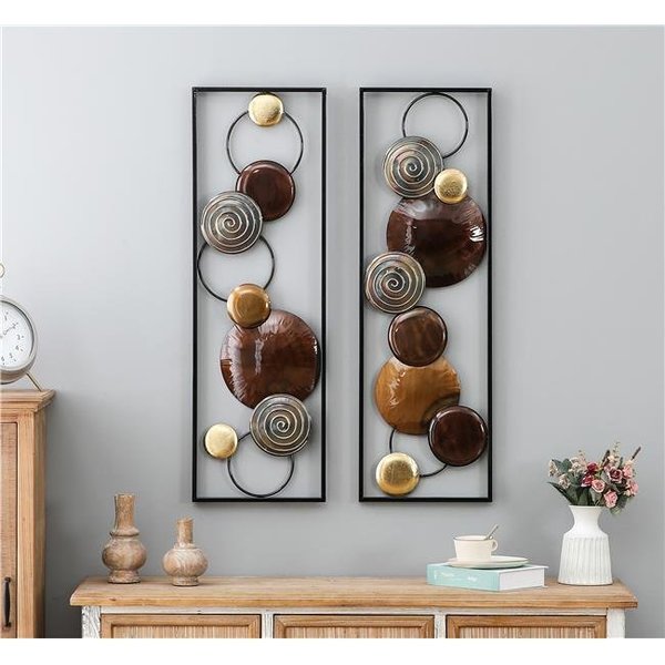 Tapis Rugs Luxen Home  Metal Wall Panel - Pack of 2 TA805580